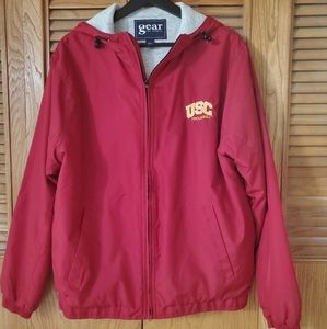 Mens S Vintage USC Fleece lined mid weight jacket w/hood